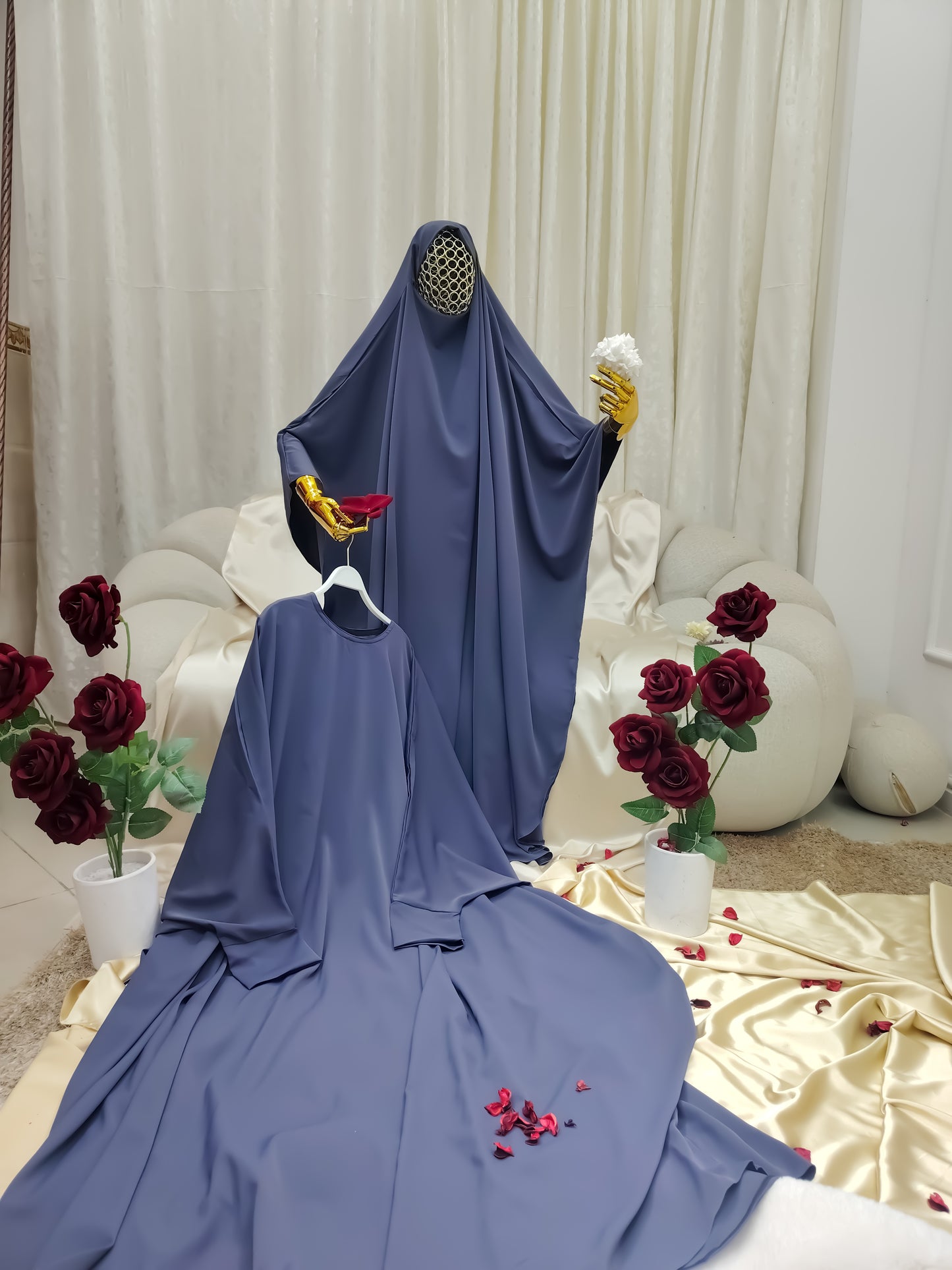 حجاب شرعي قطعتين – قماش كراپ آمريكا