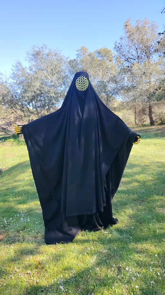 حجاب شرعي قطعتين – قماش برج دبي الفاخر