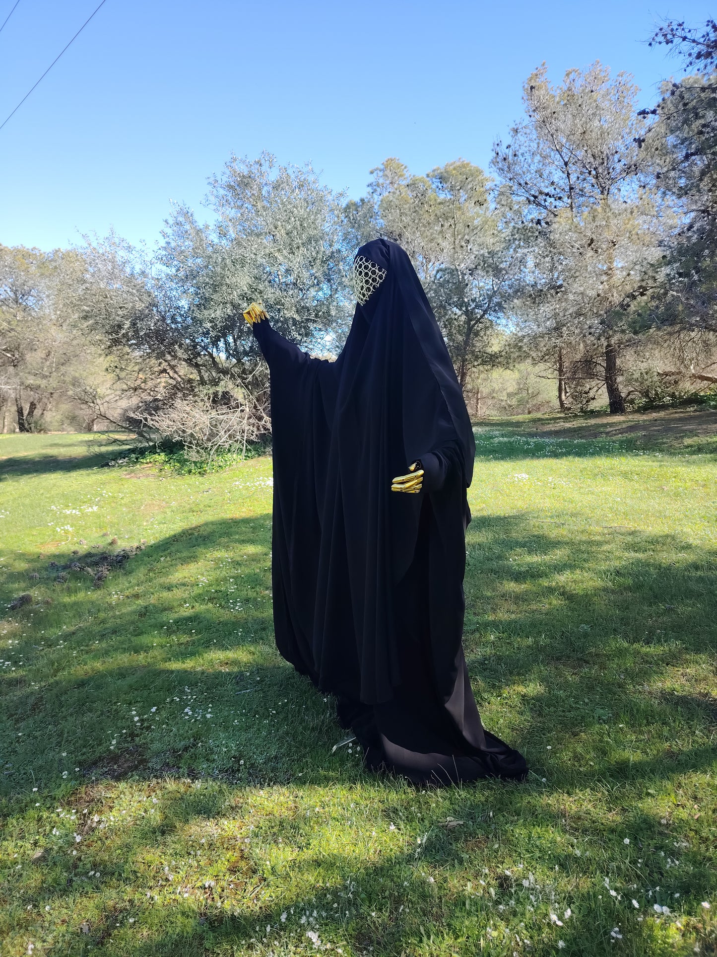 حجاب شرعي قطعتين – قماش برج دبي الفاخر